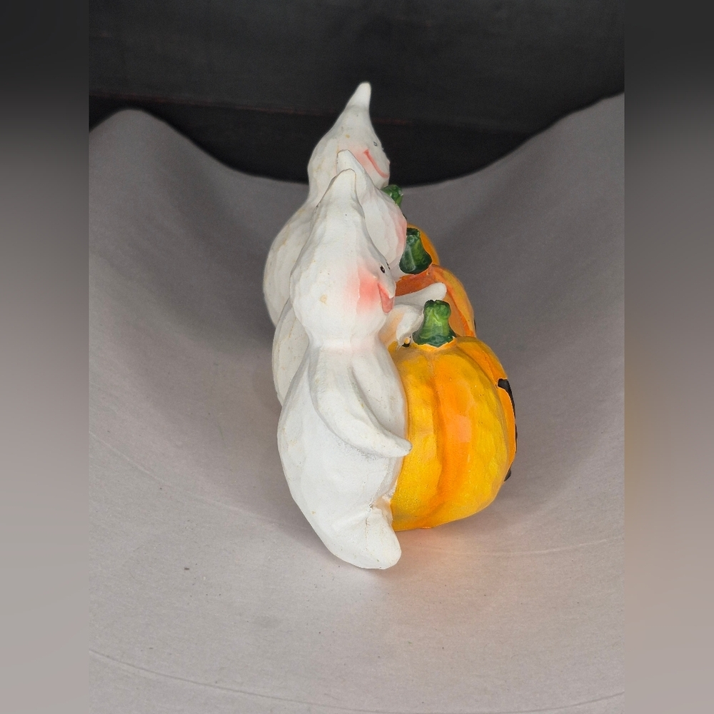 Ghosts And Pumpkins "Boo" Wooden Halloween Figurine - Picture 2 of 5